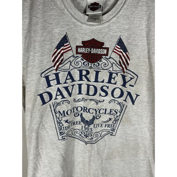 VTG 2002 Harley-Davidson Sleeveless T-Shirt USA Made R.K. Stratman Eagle Bike M - Picture 3 of 12